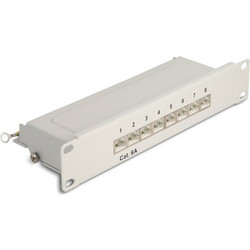 DeLOCK 66873 Ethernet Patch Panel Επιτοίχιο 1U 10" 8 Θυρών Cat.6a Unshielded