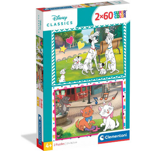 Παιδικό Puzzle Clementoni Super Color Disney Classics 2x60 Κομμάτια