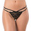 Mei Γυναικείο Sexy String με Δαντέλα Μαύρο 1180