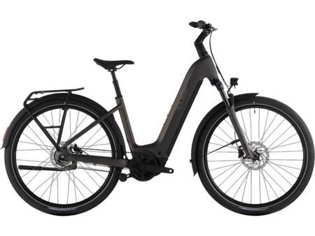Cube Touring Hybrid Comfort SLX 800 Easy Entry Γυναικείο Ηλεκτρικό Ποδήλατο Trekking 28" 800W με 5 Ταχύτητες και Δισκόφρενα Μαύρο