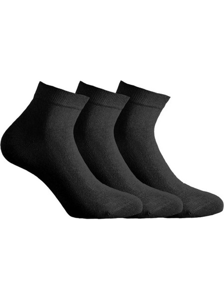 Walk Ανδρικές Κάλτσες Κοντές Μαύρες 3Pack V16-02
