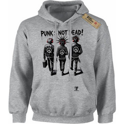 Takeposition Punk's Not Dead Παιδικό Φούτερ με Κουκούλα Γκρι 811-7757B
