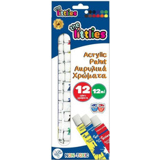 The Littlies Σετ Ακρυλικά Χρώματα Ζωγραφικής 12ml 12τμχ