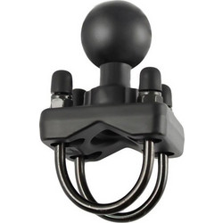 Ram Tube Reel Mounting Base with Double U-Bolt Βάση Κινητού Μηχανής με Κλιπ για Τιμόνι