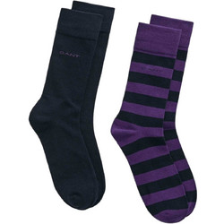 Gant Ανδρικές Κάλτσες Ψηλές με Σχέδια Navy Μπλε Μωβ 2Pack 3G9960261