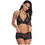 FMS Σετ Sexy Εσώρουχα See Through με Δαντέλα Μαύρα E195033-022