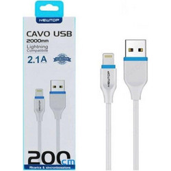 Newtop CU09 USB-A to Lightning Cable 2m White 876201