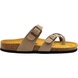 Plakton Γυναικεία Σανδάλια Suede Ανατομικά Μπεζ Taupe 181032