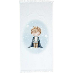Borea Little King Παιδική Πετσέτα Θαλάσσης Εκρού 70x140cm