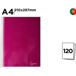 MP Σπιράλ Τετράδιο Ριγέ A4 120 Φύλλων Μωβ PB772