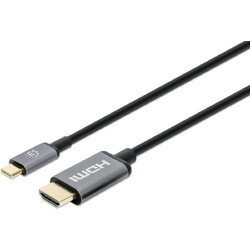 Manhattan Καλώδιο HDMI Male to USB-C Male 2m Black 151764