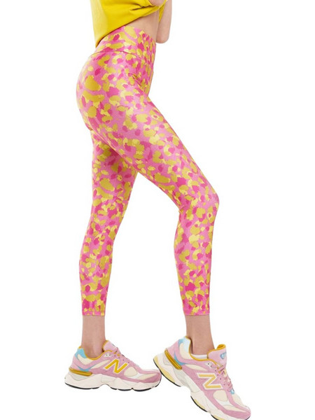 PCP Lynn Animal Γυναικείο Κολάν 7/8 Ψηλόμεσο Lime Φούξια
