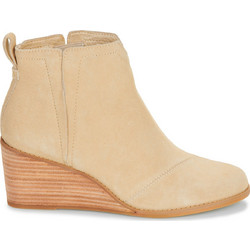 Toms Clare Γυναικεία Μποτάκια Αστραγάλου Πλατφόρμα Suede Μπεζ 10020219