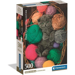Puzzle Clementoni Fluffy Kitten 500 Κομμάτια