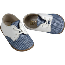 Everkid Βαπτιστικά Sneakers για Αγόρι Δερμάτινα Ανατομικά Μπλε Λευκά A523M