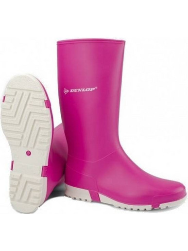 Dunlop PVC Sport Γαλότσες Εργασίας Γονάτου Ροζ