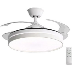 Adeleq 18-570 Ανεμιστήρας Οροφής 106cm 36W με Φως & Τηλεχειριστήριο Λευκός