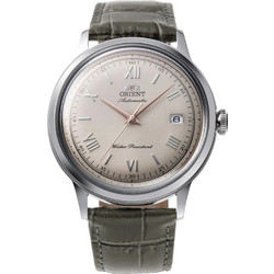 Orient Bambino Ανδρικό Ρολόι Αυτόματο με Γκρι Δερμάτινο Λουράκι RA-AC0025N