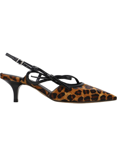 Arezzo Γόβες Suede Slingback με Λεπτό Χαμηλό Τακούνι Καφέ A1321100130001