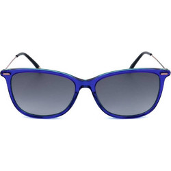 Safilo LINEA/T 15/S ZX9 Γυναικεία Γυαλιά Ηλίου Τετράγωνα Ασημί Μπλε με Μαύρο Φακό
