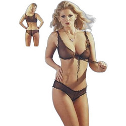 Cottelli Σετ Sexy Εσώρουχα See Through Μαύρα 2092440000