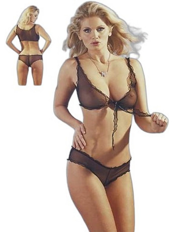 Cottelli Σετ Sexy Εσώρουχα See Through Μαύρα 2092440000