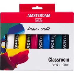 Royal Talens Amsterdam Classroom Σετ Ακρυλικά Χρώματα Ζωγραφικής 120ml 6τμχ