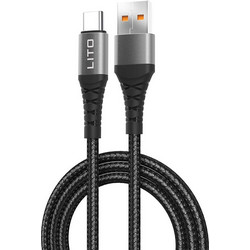 Lito LD08T Braided USB-A to USB-C 2m Black