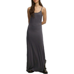 Superdry Cami Maxi Καλοκαιρινό Καθημερινό Φόρεμα Μεταξωτό Ανθρακί W8012140A
