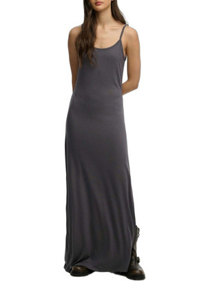 Superdry Cami Maxi Καλοκαιρινό Καθημερινό Φόρεμα Μεταξωτό Ανθρακί W8012140A