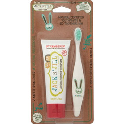 Jack N' Jill Tooth Buddy Οδοντόκρεμα Φράουλα 50gr + Οδοντόβουρτσα 12m+