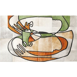 Kare Design Thoughts Χειροποίητο Χαλί Ορθογώνιο Δερμάτινο 170x240cm Πολύχρωμο