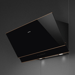 Smeg KV694R Απορροφητήρας Καμινάδα-Τζάκι 90cm Μαύρος