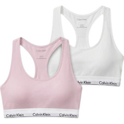 Calvin Klein Μπουστάκι χωρίς Μπανέλα Λευκό Ροζ LV00QF8494-3E5