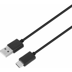 Logik USB-A to USB-C 1m Black 5017416819374