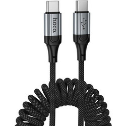 Hoco X121 Braided Spiral USB-C to USB-C 60W 1.5m Black