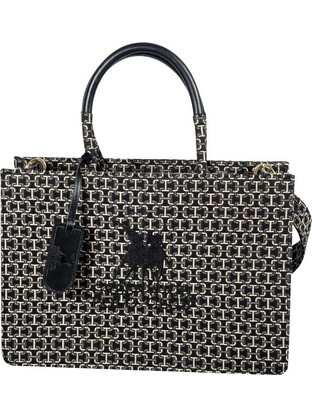 Greenwich Polo Club Premium Travel 7501 Jacquard Γυναικεία Τσάντα Χειρός Μαύρη 7501283625127501