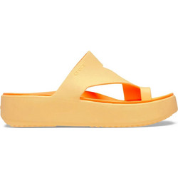 Crocs Toe Loop Γυναικείες Σαγιονάρες Flatforms Ανατομικές Αντιολισθητικές Πορτοκαλί 210834-78Z