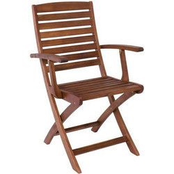 Woodwell Spot Πολυθρόνα Κήπου Πτυσσόμενη Μοριοσανίδα Καφέ 2τμχ Ε202039