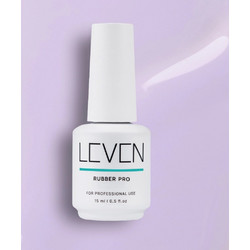 Leven Lilac Rubber Base Ημιμόνιμο Βερνίκι Νυχιών 15ml