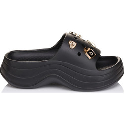 Cubanitas Γυναικείες Παντόφλες Καλοκαιρινές Flatforms Μαύρες SD09029