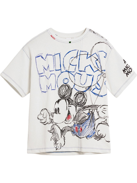 Desigual Mickey Mouse Παιδικό T-Shirt Κοντομάνικο Λευκό 26SBTK01-1001