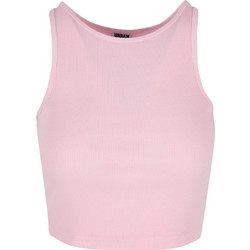Urban Classics Γυναικείο Καλοκαιρινό Crop Top Ριπ Ροζ TB7482-20453