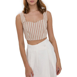 Silvian Heach Γυναικείο Καλοκαιρινό Crop Top Μπεζ PGP22424TO