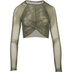 Sugarfree Γυναικείο Χειμερινό Crop Top Χακί 24862026-0004