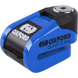 Oxford Quartz XA6 Κλειδαριά Δισκόφρενου Μηχανής 6mm με Συναγερμό Μπλε