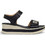 Oh My Sandals Καλοκαιρινές Γυναικείες Πλατφόρμες Χαμηλές Δερμάτινες Μαύρες 5972