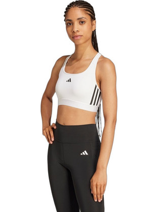 Adidas Powerreact Training Αθλητικό Μπουστάκι με Μέτρια Στήριξη & Αφαιρούμενη Ενίσχυση Λευκό IX9253