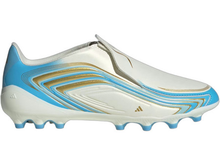 Adidas F50 Messi League FG KK1400 Παιδικά Ποδοσφαιρικά Παπούτσια με Τάπες Λευκά Γαλάζια