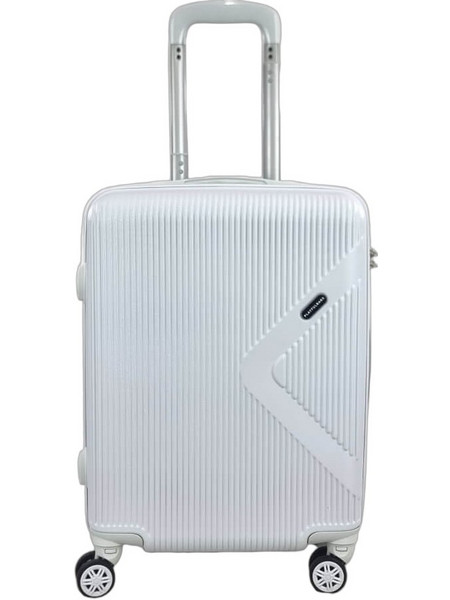Playbags Collection PS029-20 Βαλίτσα Καμπίνας 55x40x19cm με 4 Ρόδες Λευκή